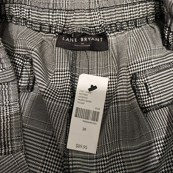 NWT Womens Lane Bryant Black and white plaid/houndstooth dress pants | Size 20 - Picture 2 of 10
